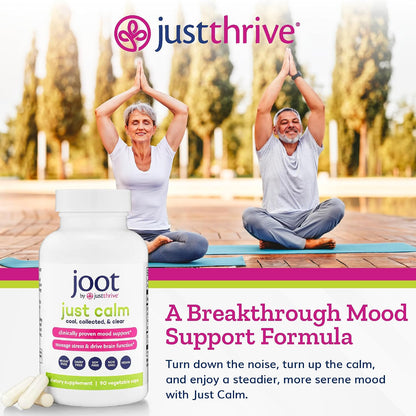 Just Thrive - Just Calm - Cortisol Manager - Calming, Memory and Mood Support Supplement - Vegan, 90 Capsules