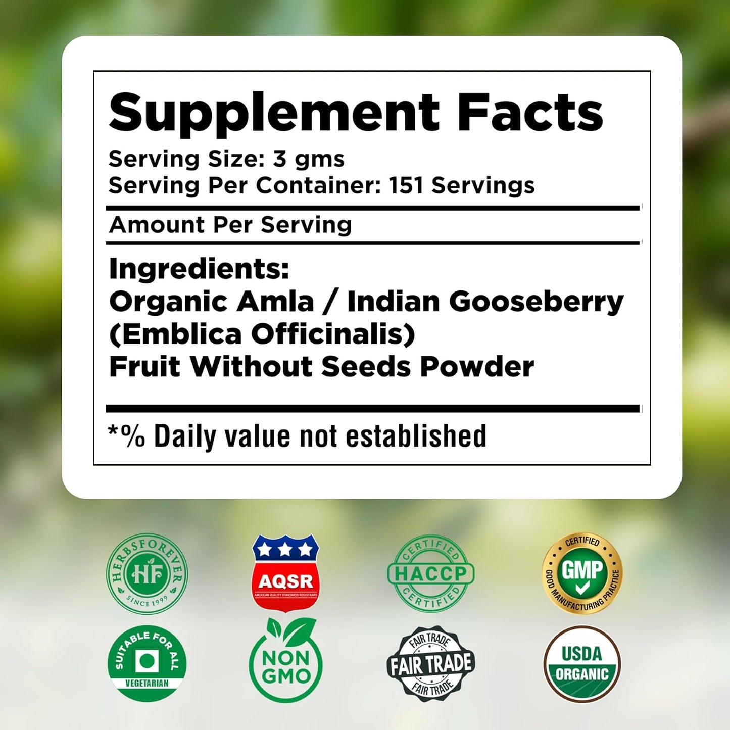 Herbsforever Amla Fruit (Seasonally Fresh, No Seeds) Indian Gooseberry Superfood, Antioxidants, Vitamin C | Wild-Harvested - Non-GMO, Vegan - 2x Potency | Steam Sterilised | 454g (16oz) | BPA Free - görsel 4