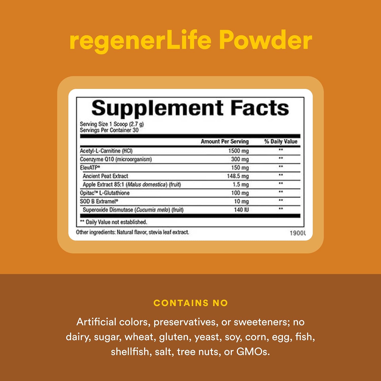 Natural Factors RegenerLife Powder - Mitochondria Support Drink Mix - Tropical Flavour - 81 g - görsel 8