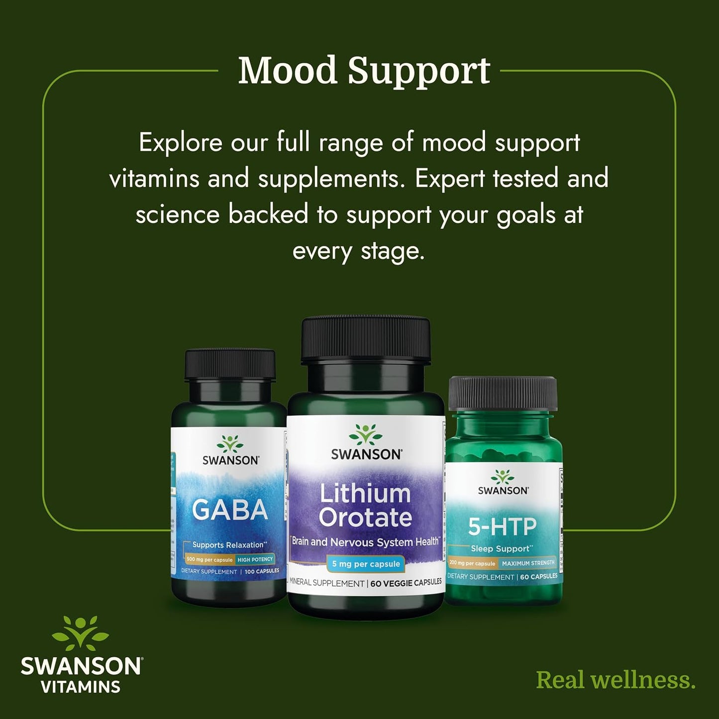 Swanson Lithium Orotate Mood and Memory Support Supplement - 5 mg, 60 Vegetarian Capsules - görsel 6