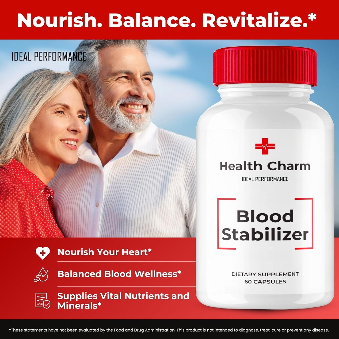 Health Charm Blood Formula Support Capsules – Maximum Strength, All Natural Premium Formula (2 Pack) - görsel 5