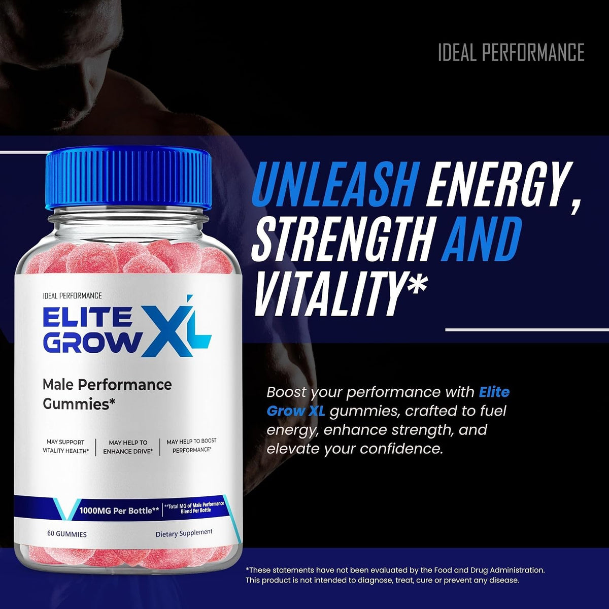 Elite Grow XL Gummies – Maximum Strength Performance Gummies for Men (2 Pack) - görsel 5
