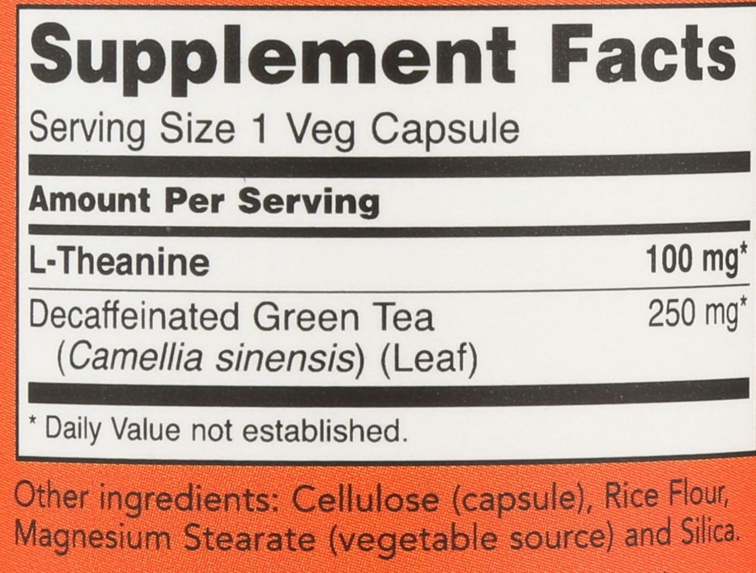 NOW Foods L-Theanine 100mg, 90 Capsules (2-Pack) - görsel 3