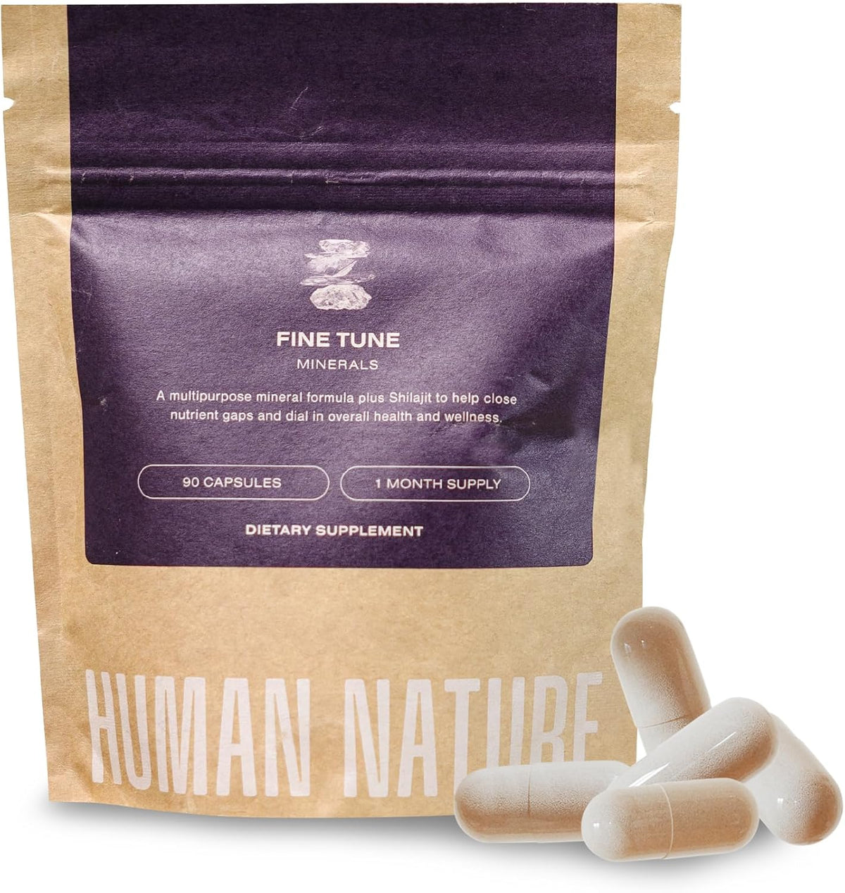 Human Nature Fine Tune: Multipurpose Daily Supplement for Focus, Digestive Health and More with Ancient Minerals, Himalayan Shilajit, Real Salt and Kelp - görsel 1