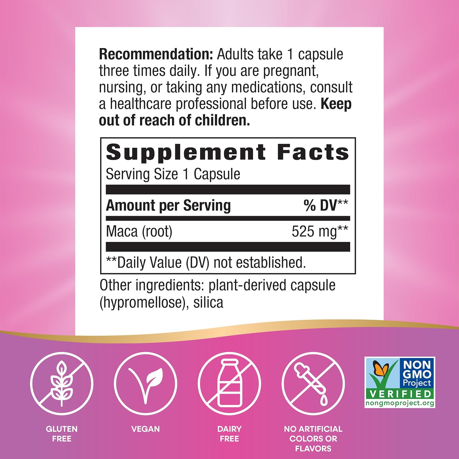 Nature's Way Maca Root, 525 mg, 100 Vegan Capsules - görsel 5