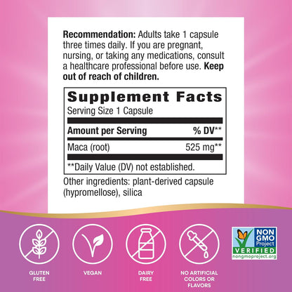 Nature's Way Maca Root, 525 mg, 100 Vegan Capsules