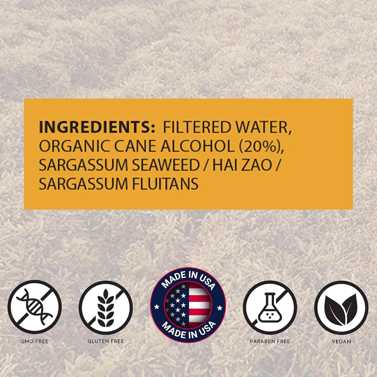 Sargassum Seaweed - Hai Zao Tang – Hai Dai Herbal Tincture (Liquid Extract) - Concentrate with Dropper - Natural TCM Supplement Single Ingredient Formula 1 oz (Pack of 4) - görsel 2
