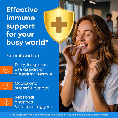 12 in 1 Immune Support Supplement - Immune Defence Vitamins with Elderberry, Vitamin D3, C, Zinc, Echinacea, Ginger - Natural Immunity Booster - 120 Capsules