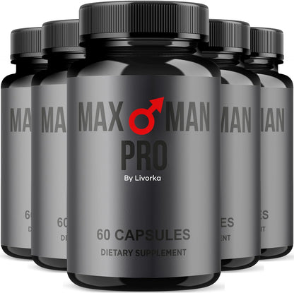 LIVORKA MaxMan Pro Dietary Supplement Capsules – 300 Capsules (5 Month Supply)