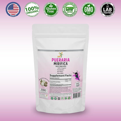Pueraria Mirifica 10:1 Extract – 1,000 mg per Serving, 100 Capsules