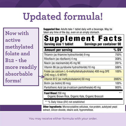 INNATE Response Formulae B Complex - Methylated B Vitamins with B12, B6, Methylfolate & Biotin - Supports Cellular Energy - Vegan, Kosher, Non-GMO - 90 Tablets