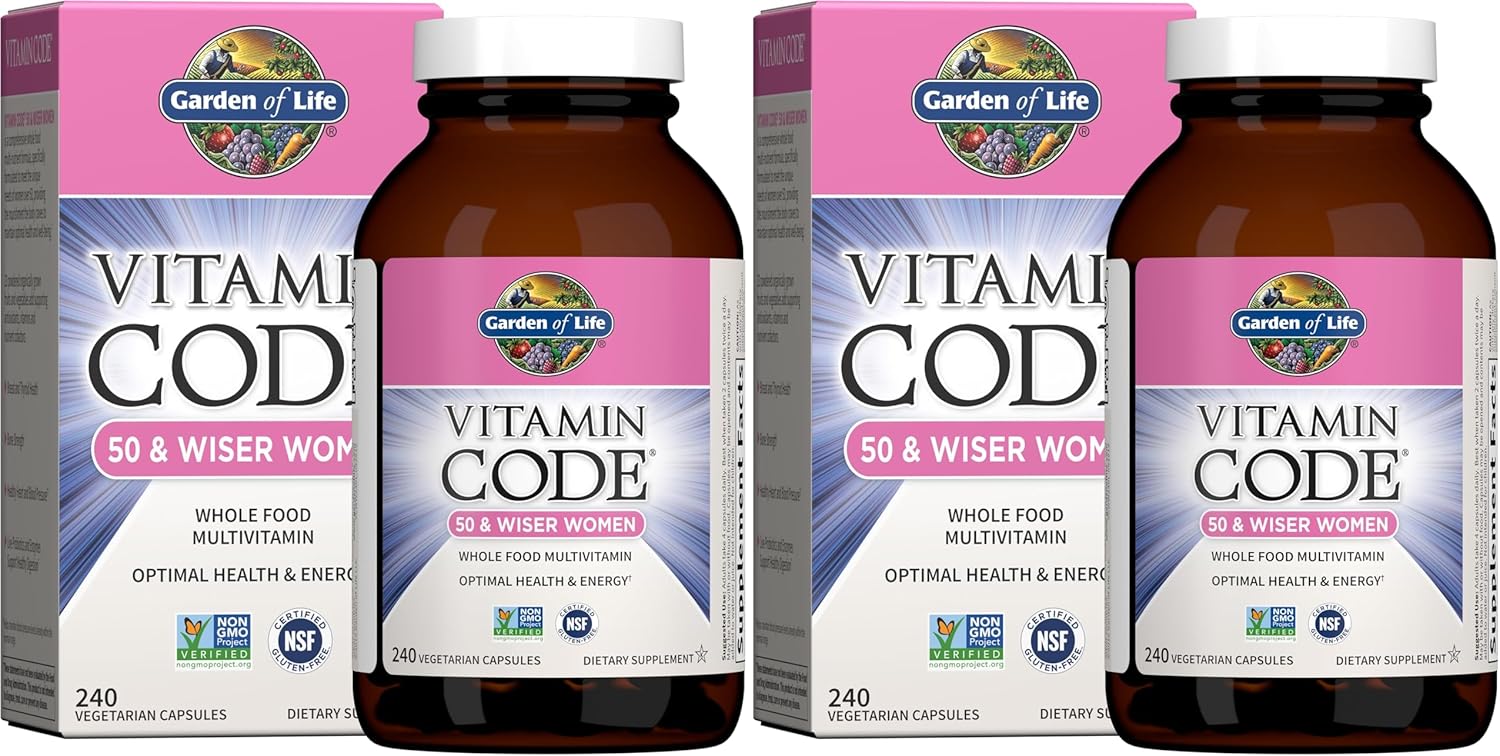 Garden of Life Vitamin Code 50 & Wiser Women's Multivitamin - 120 Capsules - görsel 2