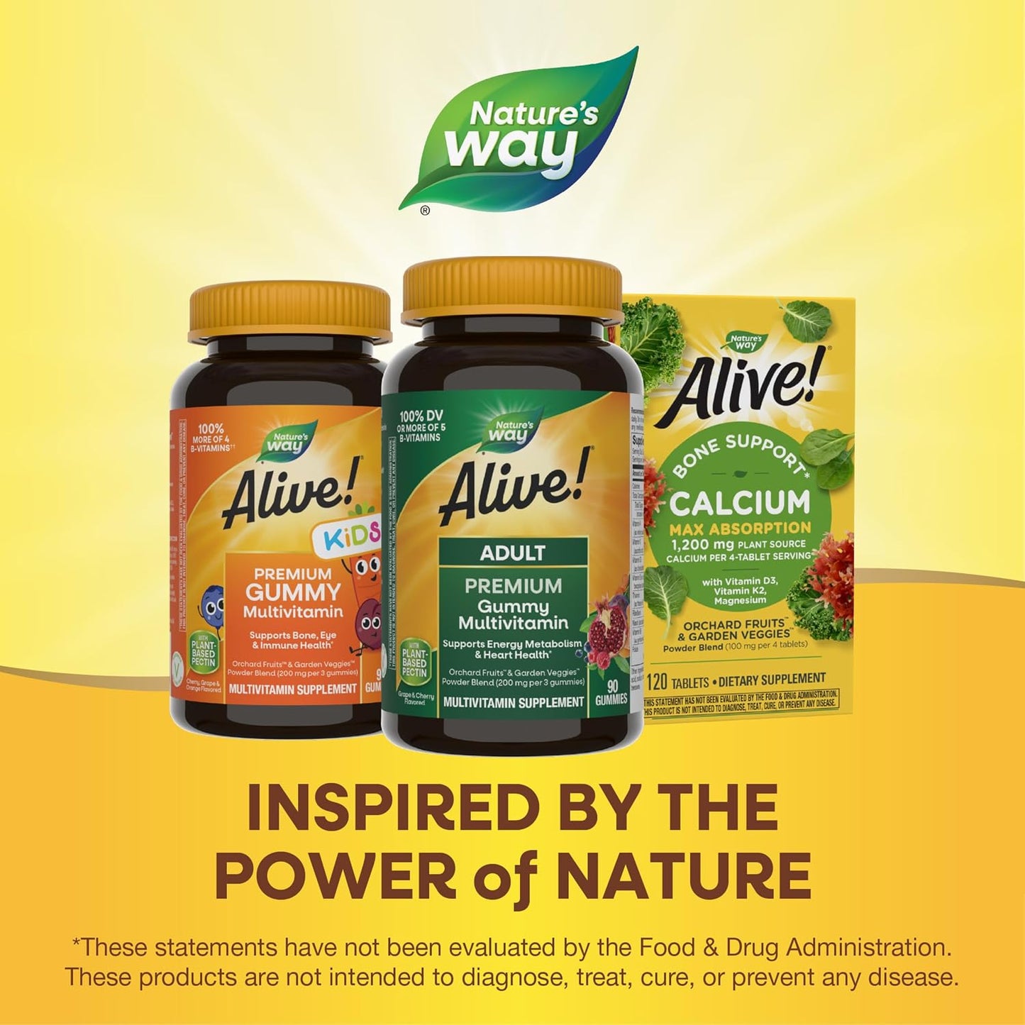 Nature's Way Alive! Adult Premium Multivitamin Gummies - Full B-Vitamin Complex, Supports Energy Metabolism & Heart Function, Grape & Cherry, 90 Count - görsel 6