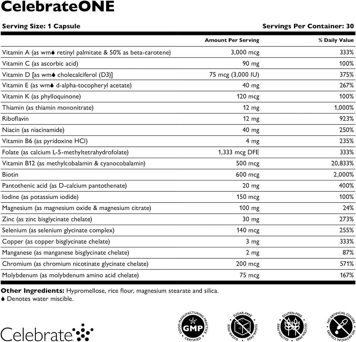 CelebrateONE Iron-Free Once Daily Bariatric Multivitamin - 90 Capsules - görsel 3
