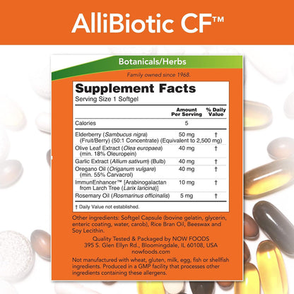NOW Foods Allibiotic Non-Drowsy CF - Immune Support Supplement, 60 Softgels