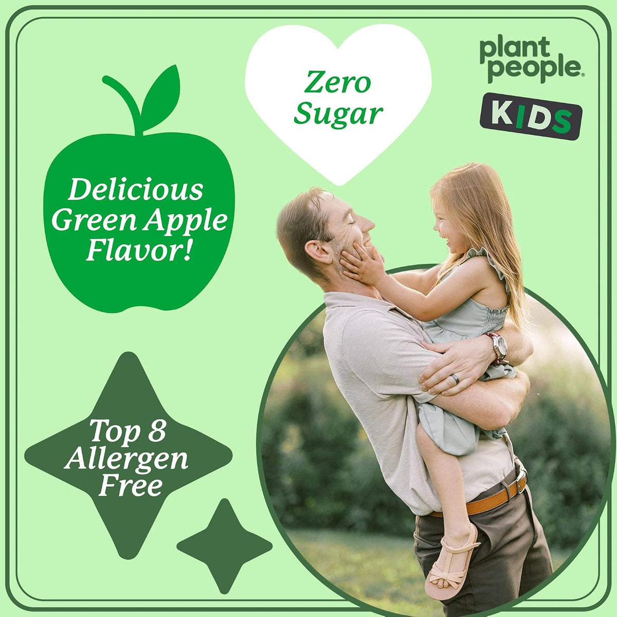 WonderGreens Kids Super Veggie Gummies - Sugar-Free Greens Gummies with Probiotics - Green Apple Flavour - 30 Count - görsel 5