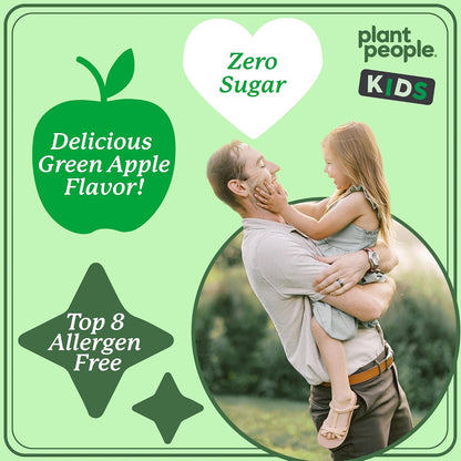 WonderGreens Kids Super Veggie Gummies - Sugar-Free Greens Gummies with Probiotics - Green Apple Flavour - 30 Count