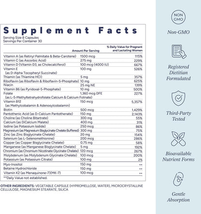 FullWell Women's Prenatal Essentials - Multivitamin & Fish Oil Supplement
