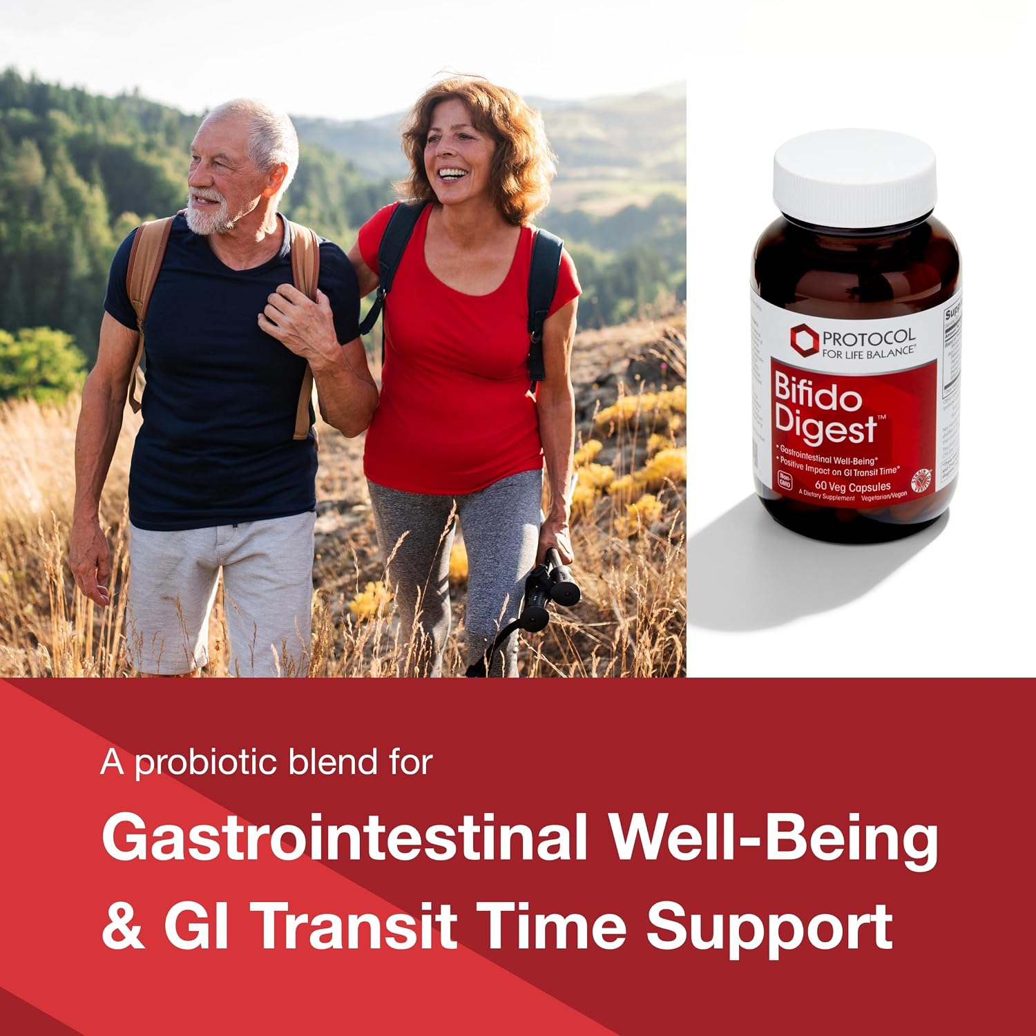 PROTOCOL FOR LIFE BALANCE Bifido Digest - 20 Billion CFU per Serving - Digestive Support - Dairy-free, Egg Free & Non-GMO - 60 Veg Capsules - görsel 3