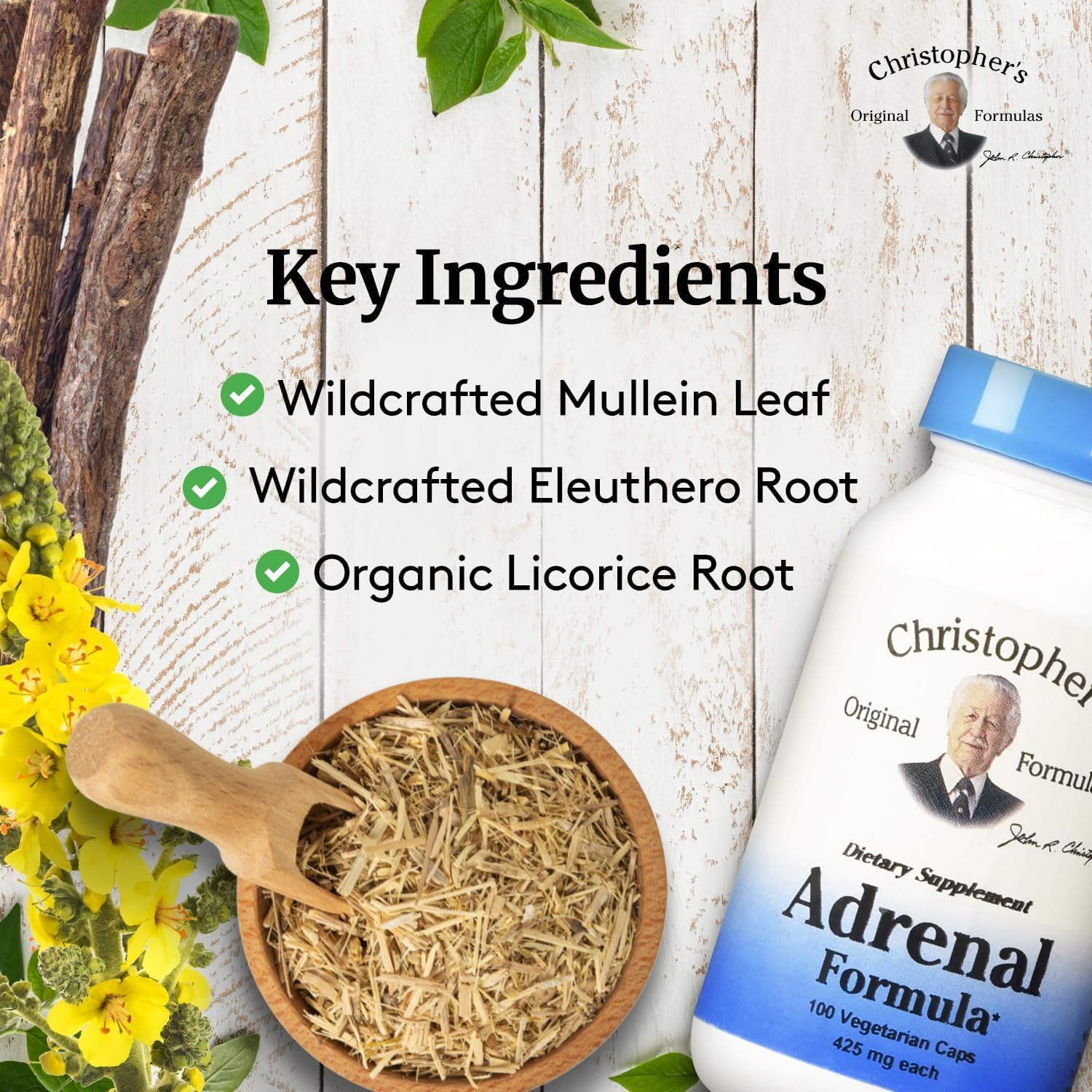 Christopher's Original Formulae Adrenal Formula for Stress Support - Natural Cortisol Manager - 100 Capsules - görsel 4