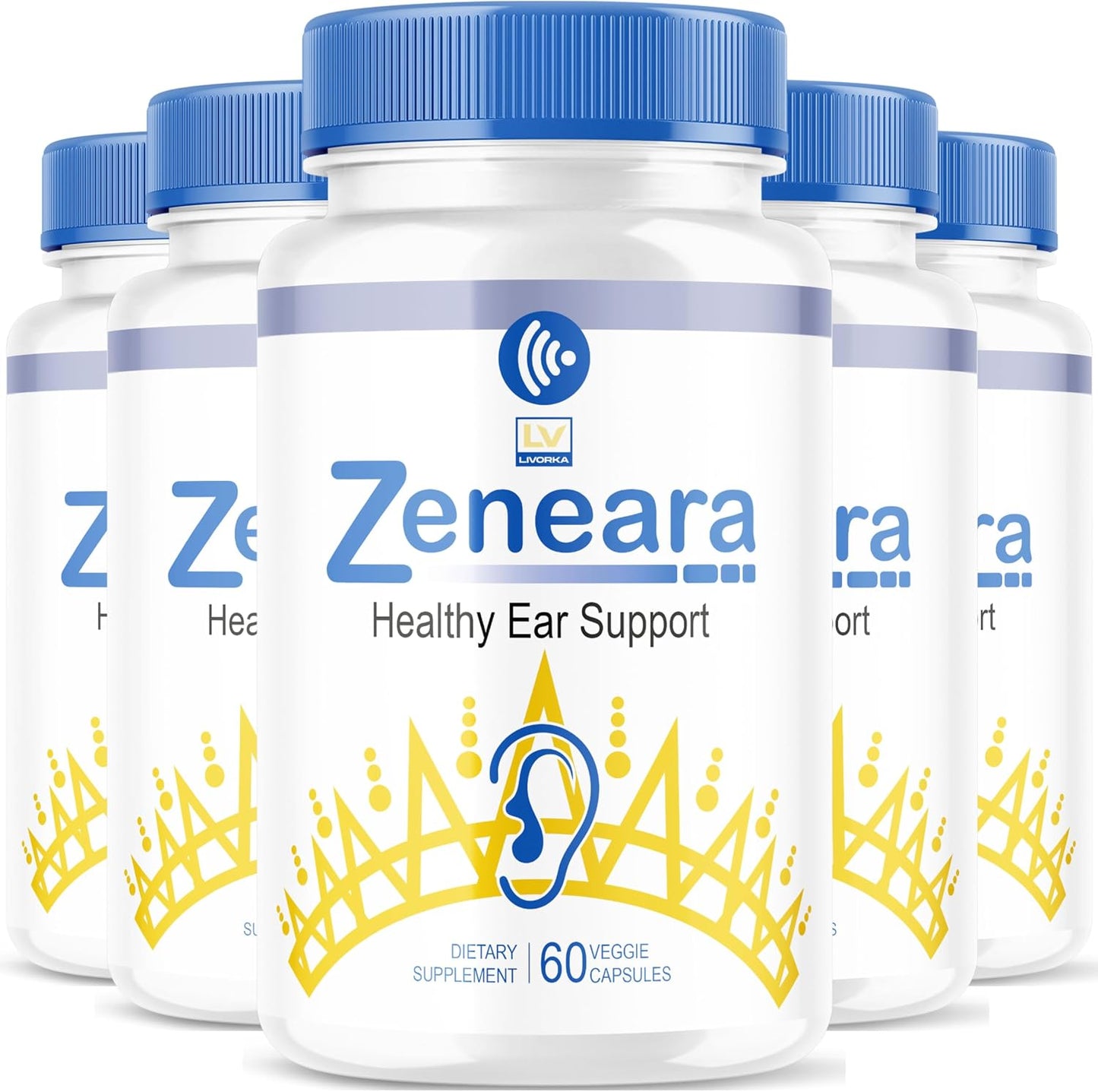 Zeneara Healthy Ear Support Supplement (5-Pack, 300 Capsules) - görsel 1