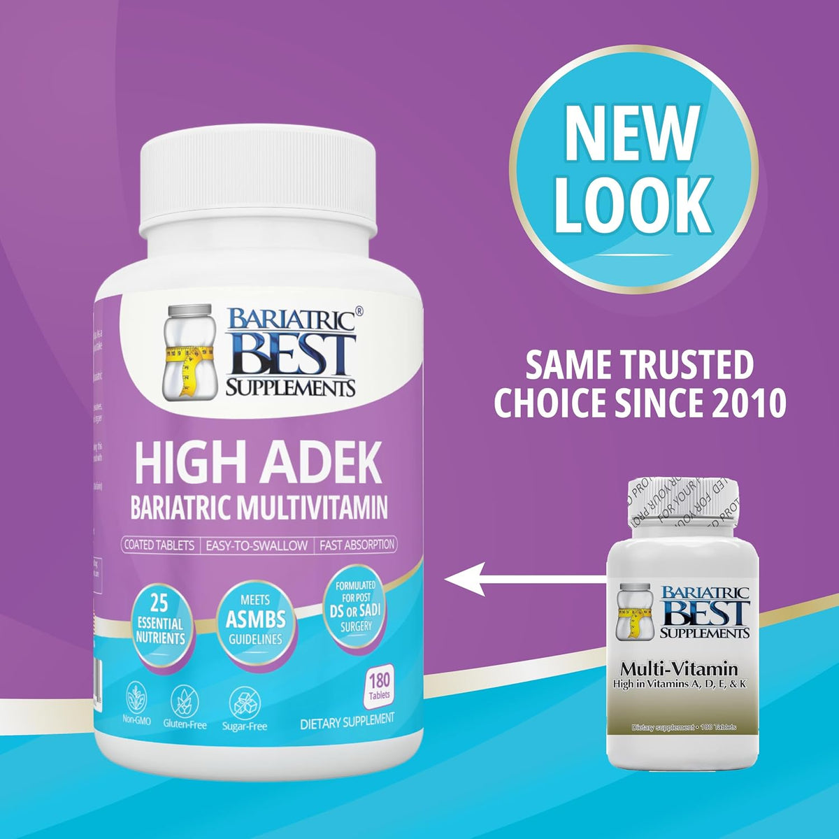 High ADEK Bariatric Multivitamin – DS, SADI & BPD/DS Surgery Support – 180 Tablets - görsel 2