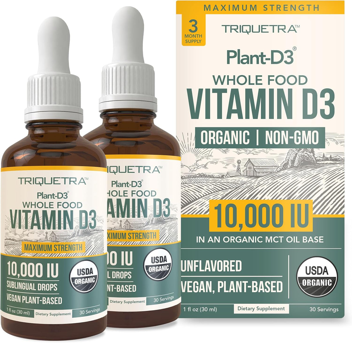 Organic Vitamin D3 10,000 IU – Vegan Drops, Plant-Based - görsel 8