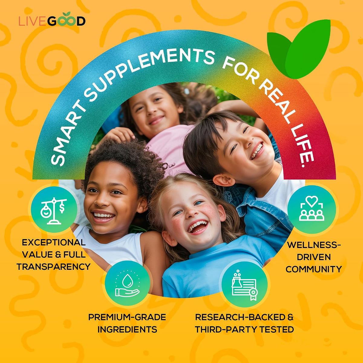 LIVEGOOD Organic Children’s Multivitamin Gummies – Kids Multivitamin with Vitamin D for Immune Support, Growth & Energy (60 Gummies) - görsel 6
