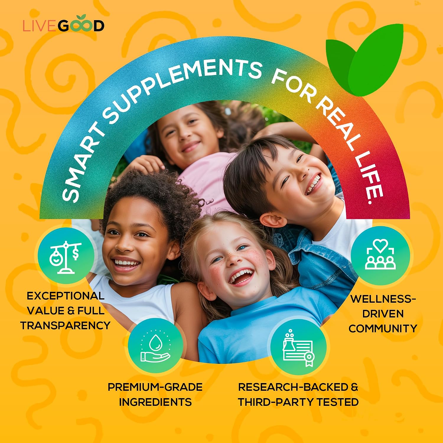 LIVEGOOD Organic Children’s Multivitamin Gummies – Kids Multivitamin with Vitamin D for Immune Support, Growth & Energy (60 Gummies) - görsel 6