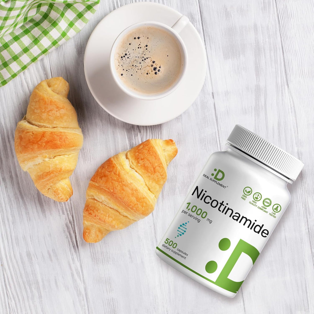 Vitamin B3 Nicotinamide 1,000mg – 500 Capsules – Flush Free Niacin Supplement - görsel 6