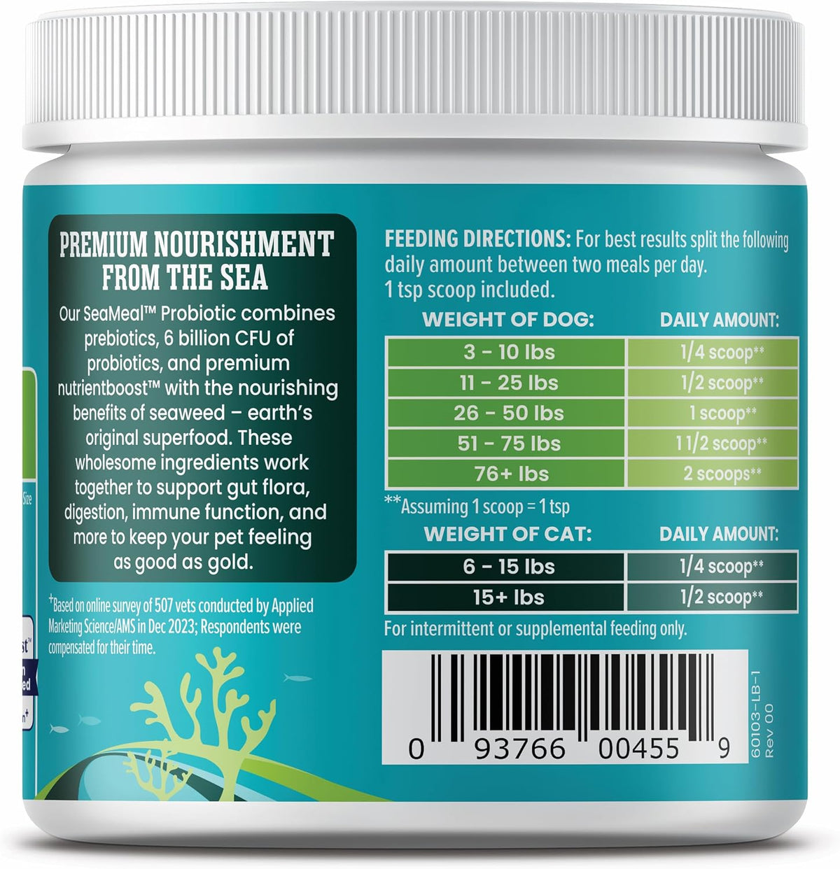 Solid Gold SeaMeal Probiotic & Multivitamin for Dogs and Cats - Kelp Powder Supplement - 99 g - görsel 9