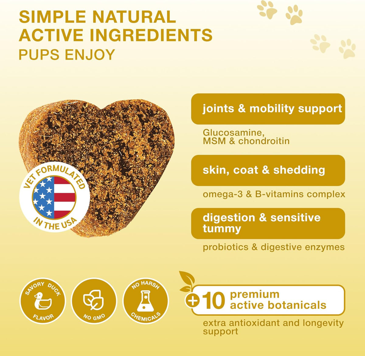 20-in-1 Dog Multivitamin Chews – Immunity, Joint, Digestive & Coat Support – 180 Soft Chews - görsel 3