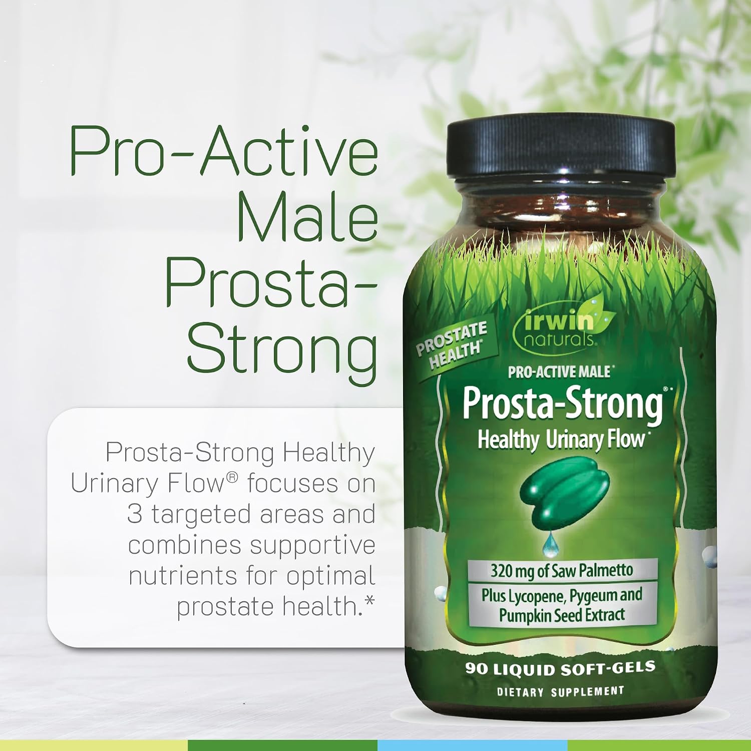 Irwin Naturals Prosta-Strong 90 Softgels | Prostate Support with Saw Palmetto, Lycopene & Pumpkin Seed - görsel 5