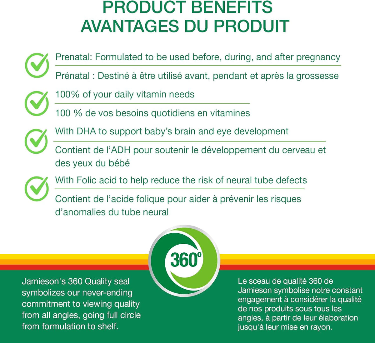 Jamieson PRENATAL Complete Multivitamin with DHA Supplement, 60 Softgels - görsel 3
