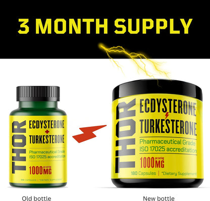 Turkesterone + Ecdysterone | Anabolic Supplement (180 Capsules) – Olympic-Grade Testing