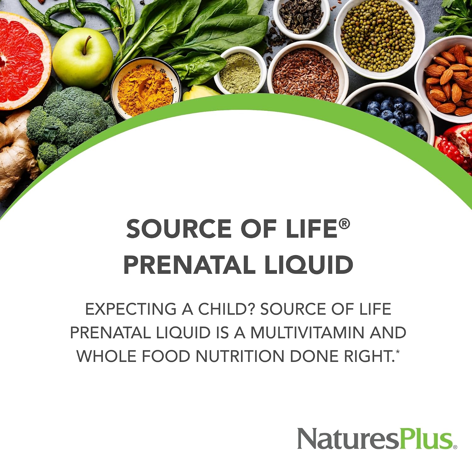 NaturesPlus Source of Life Prenatal Liquid, Tropical Fruit, 887 ml - görsel 3