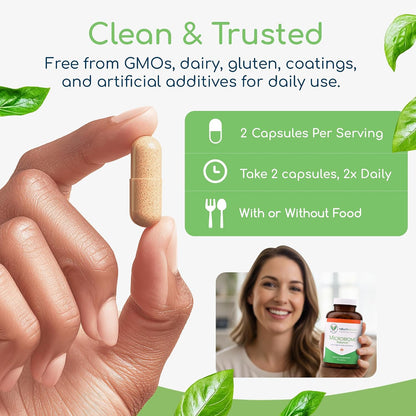 Microbiome Balance – Gut Health Supplement with Monolaurin & Caprylic Acid – 120 Capsules