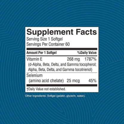 Nature's Sunshine Vitamin E Complete with Selenium, 60 Softgels
