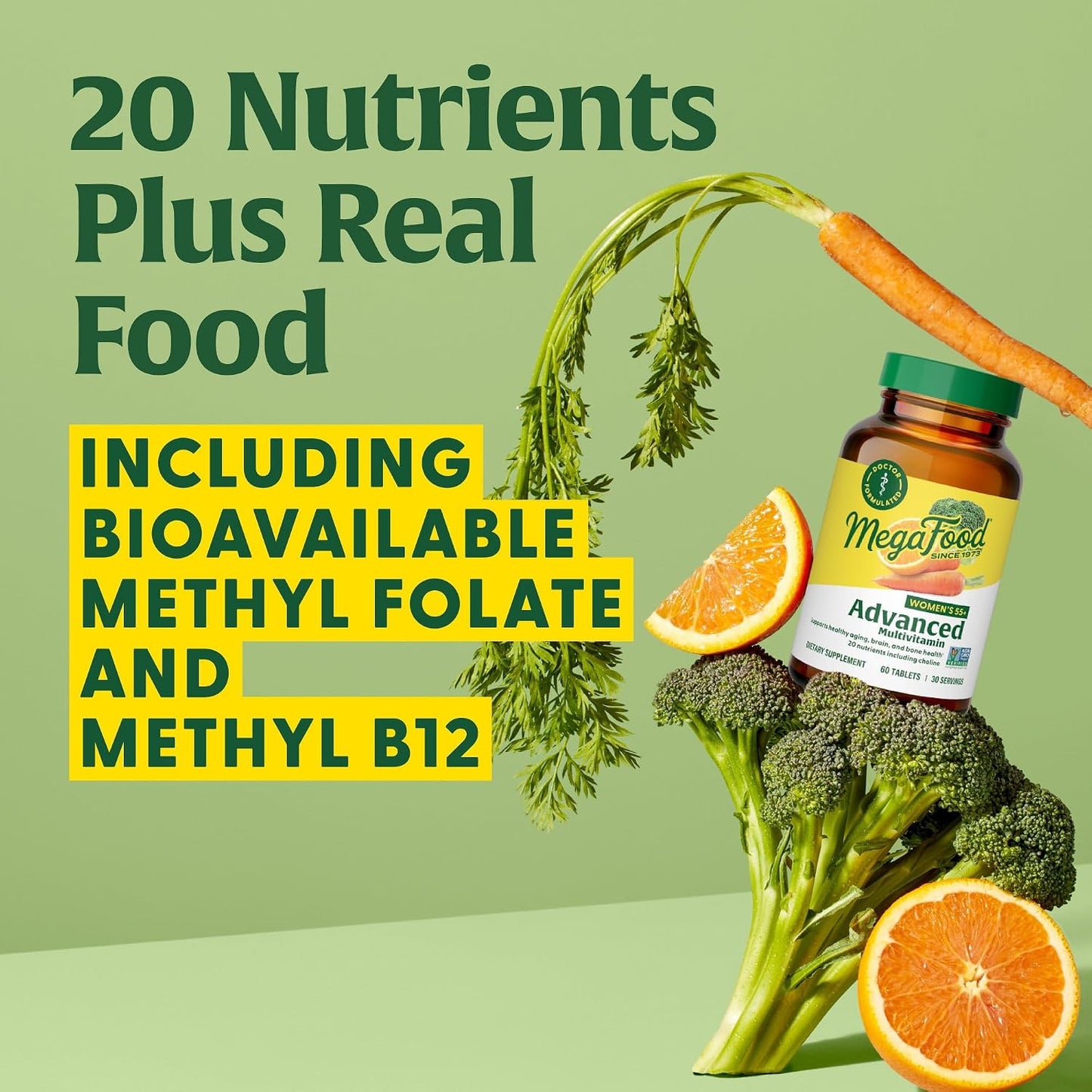 MegaFood Advanced Multivitamin for Women 55+ - 120 Tablets (60 Servings) - görsel 5
