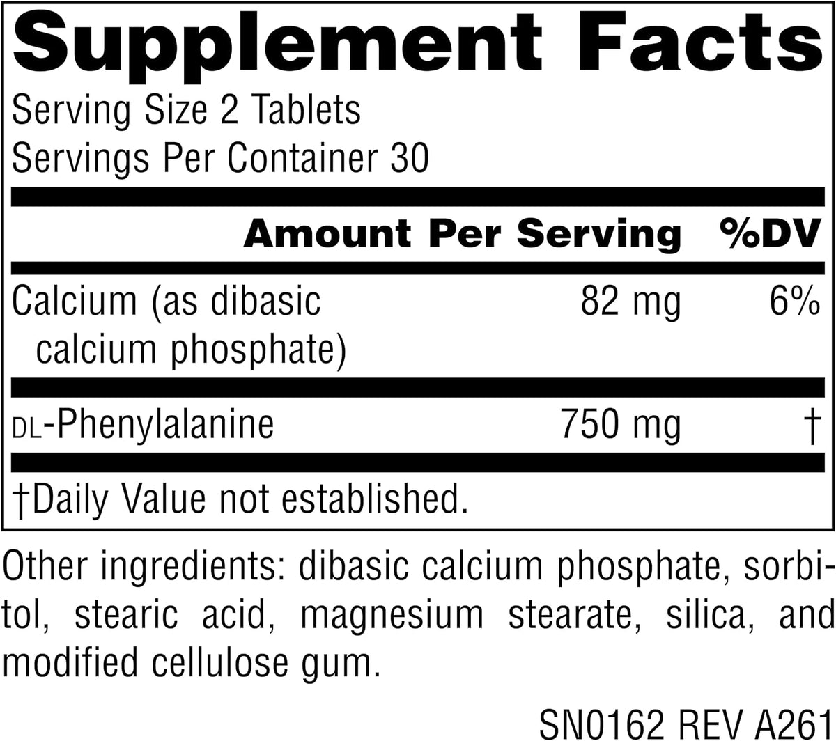 Source Naturals DLPA DL-Phenylalanine, 375mg - 60 Tablets - görsel 2
