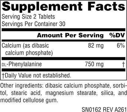 Source Naturals DLPA DL-Phenylalanine, 375mg - 60 Tablets