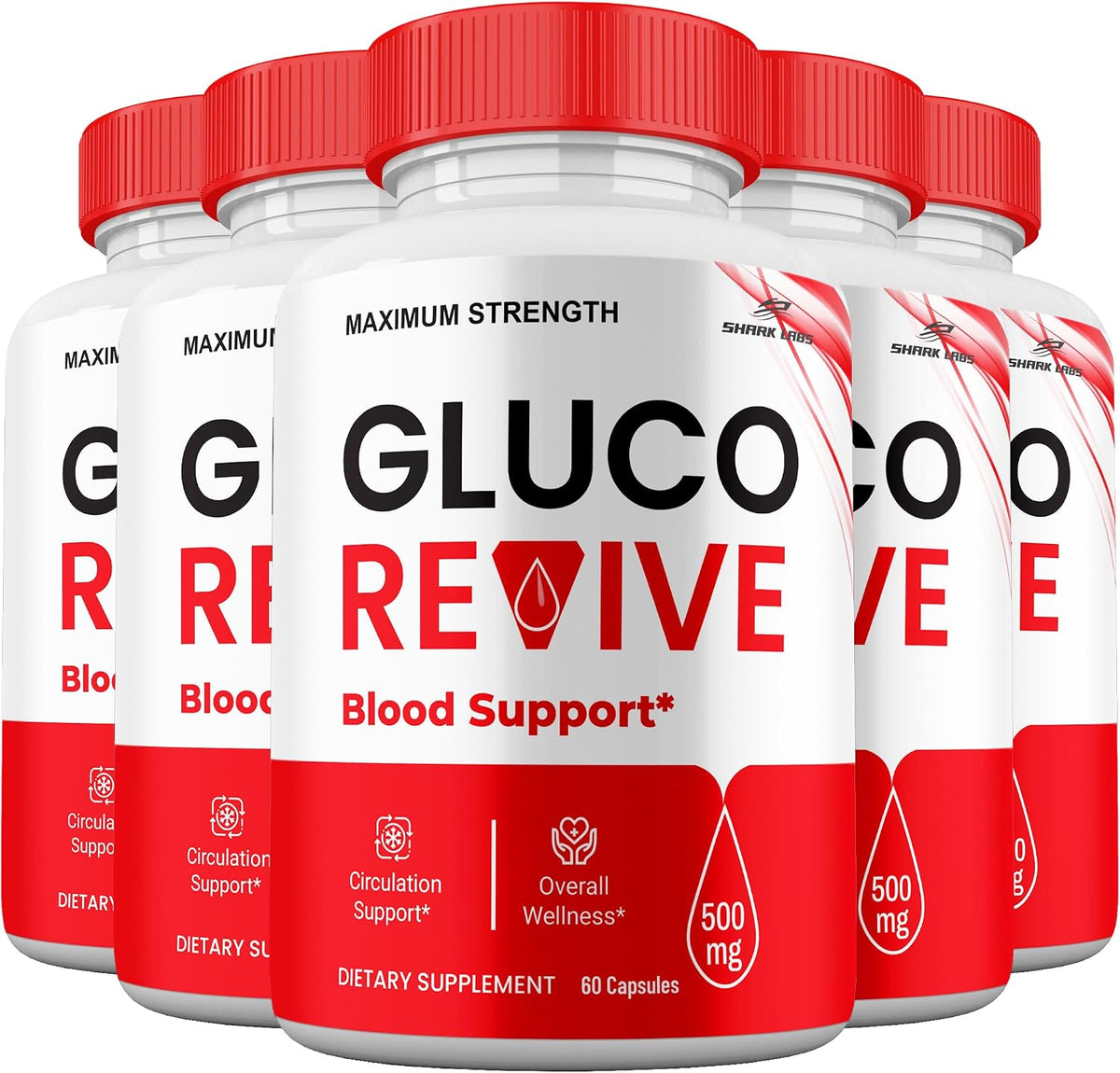 Gluco Revive Capsules, High-Strength Formula with All-Natural Ingredients, 5-Month Supply (5 Pack) - görsel 1