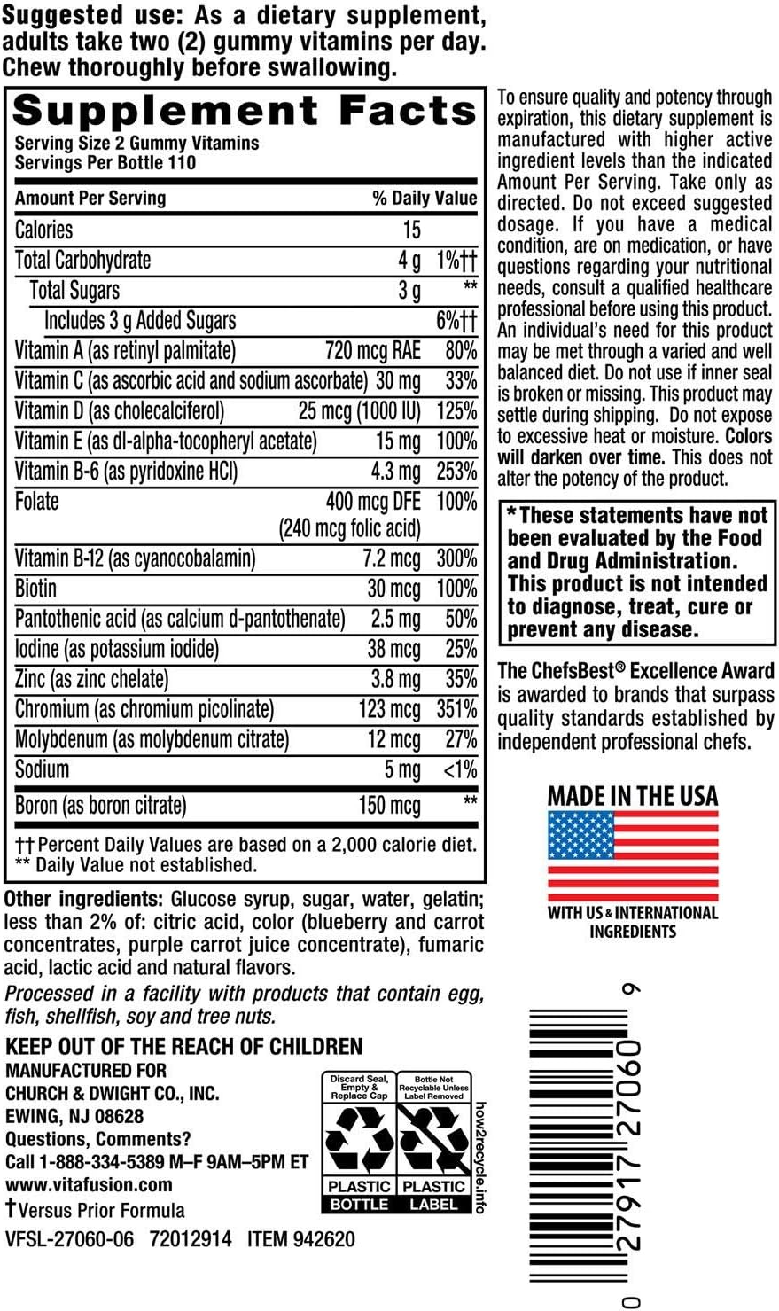 Vitafusion Men's Complete Multivitamin 220 Gummies - görsel 2
