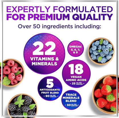 Hello Lovely! Liquid Multivitamin – Sugar Free Daily Multi for Women, Men & Kids, Berry Flavour (450 ml)