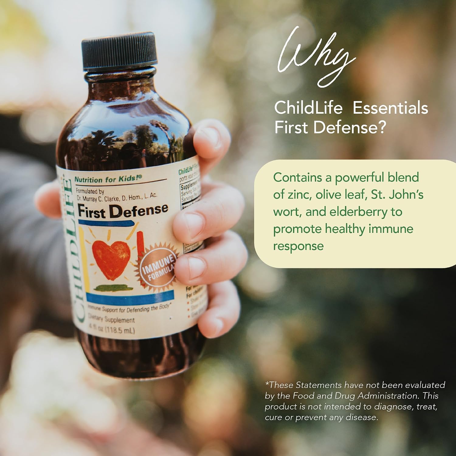 CHILDLIFE ESSENTIALS First Defence - Children's Immune Support Liquid with Elderberry & Zinc, 118 ml - görsel 3