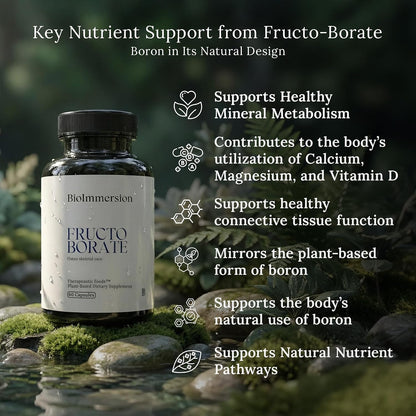 BioImmersion Fructo Borate Boron Supplement – 6 mg, 60 Vegetarian Capsules