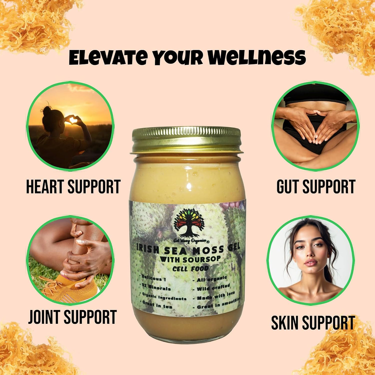 Irish Sea Moss Gel with Soursop – Organic Vegan Superfood Supplement – Pack of 2 - görsel 6