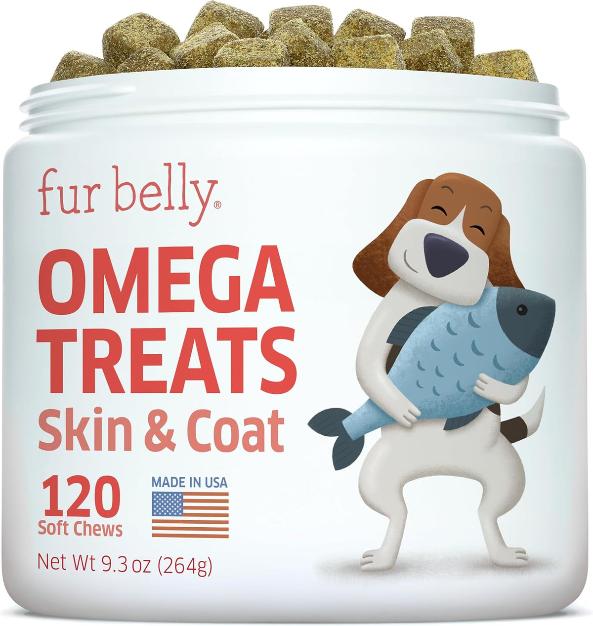 Wild Alaskan Salmon Oil Soft Chews for Dogs - Omega-3 Supplement (120 Chews) - görsel 1