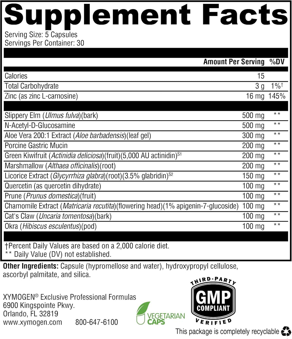 XYMOGEN GI Balance - Supports Gastrointestinal Health & Healthy Bowel Movements - Free of Gluten, Dairy & Soya - 150 Capsules - görsel 2