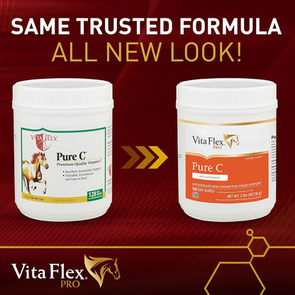 Vita Flex Pro Pure C Antioxidant – Premium Horse Vitamin C Supplement, 2 lb